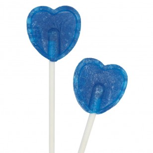 Blue Raspberry Heart Lollipops 5.2g 200 Lollipops